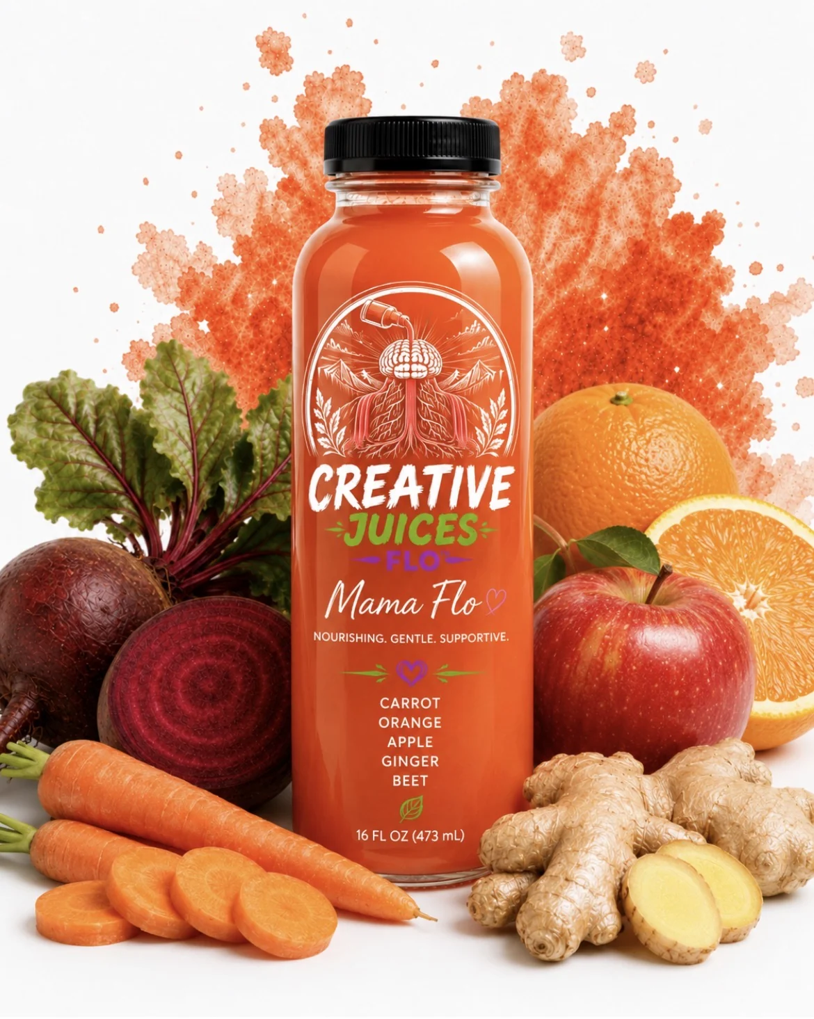 Mama Flo juice bottle